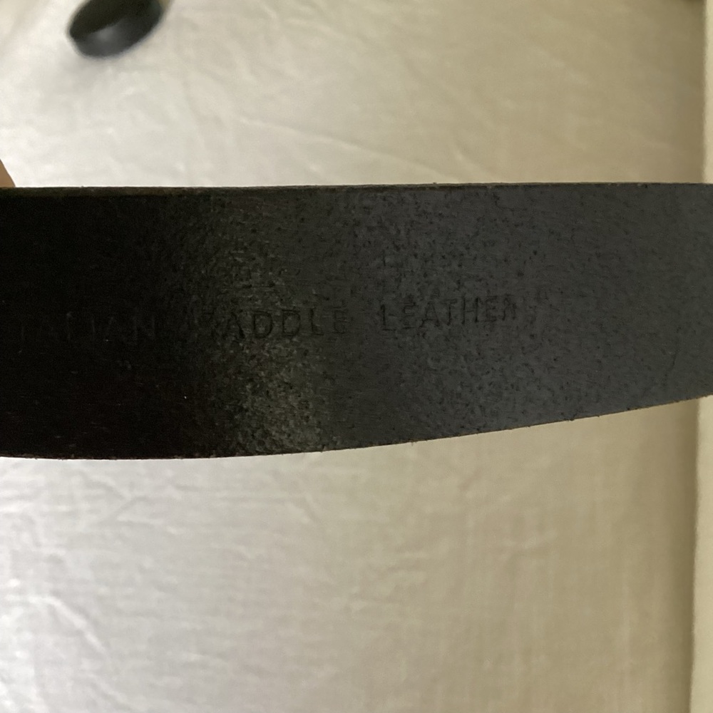 Polo Ralph Lauren Belt Mens 36/90 Black Italian Saddle Leather - Picture 3 of 15